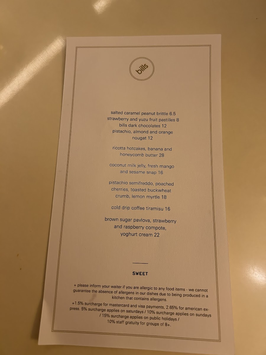 Menu - Bills photo 2